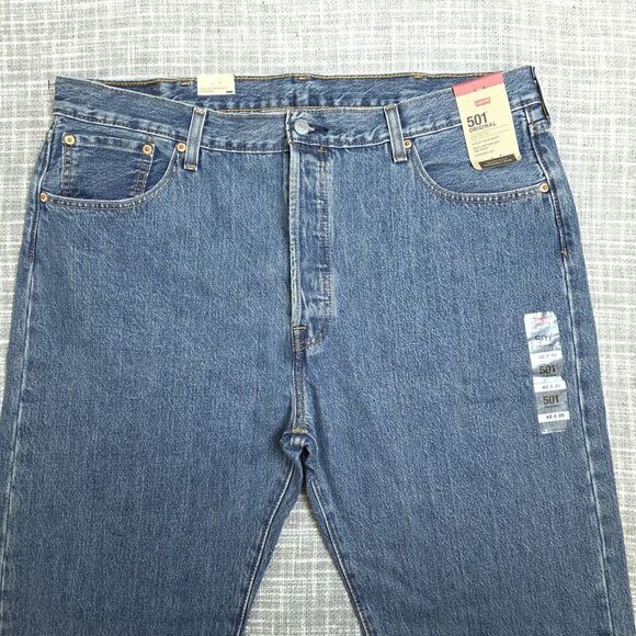 NWT Levi's 501 Jeans Original Button Fly Straight Leg Lt-Med 40X30 - Picture 14 of 16